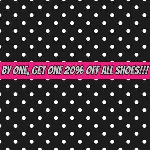 BOGO 20% off shoes